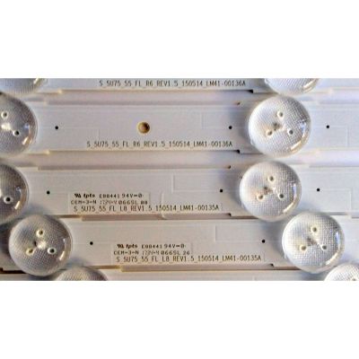 KIT DE LED´S PARA TV (12 PIEZAS) / SAMSUNG BN96-40097A / BN96-40098A / S_5U75_55_FL_R6_REV1.5_150514 / S_5U75_55_FL_L8_REV1.5_150514 / LM41-00135A / LM41-00136A PANEL CY-GK055HGAV5H JW47 / UN55MU6290FXZA AA02  - Imagen 5